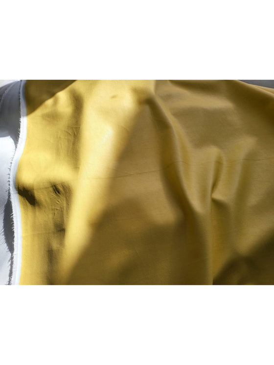 Yellow Viscose-backed PU Leather