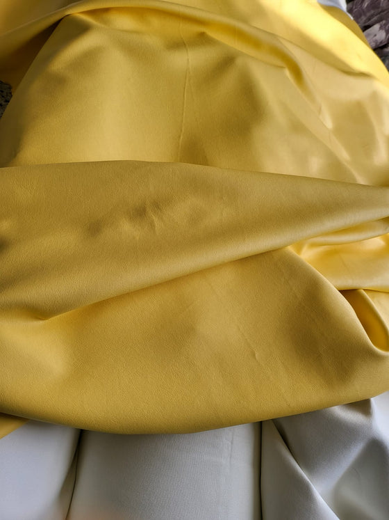 Yellow Viscose-backed PU Leather