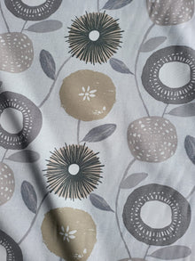  Greige Rounded Floral Cotton