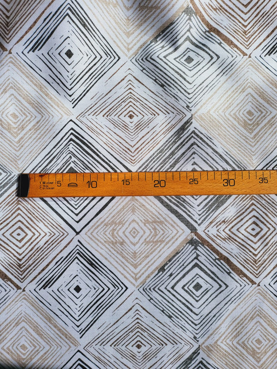 Greige Mosaic 100% Cotton