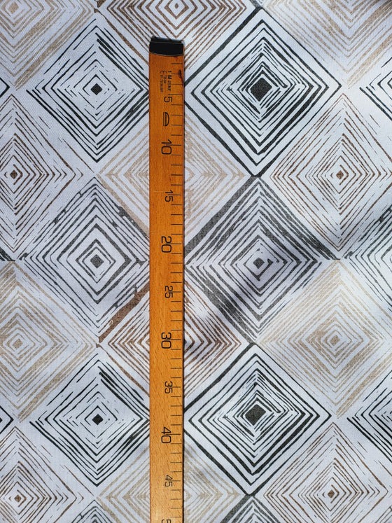 Greige Mosaic 100% Cotton