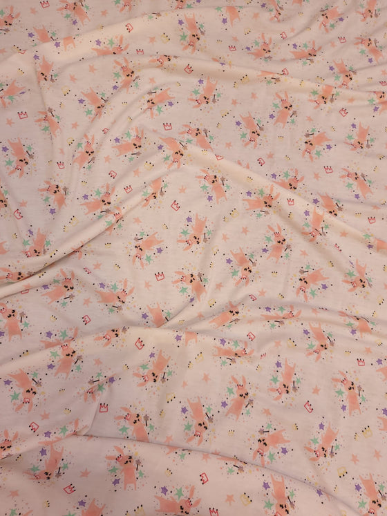 White Magic Bunny Viscose Jersey