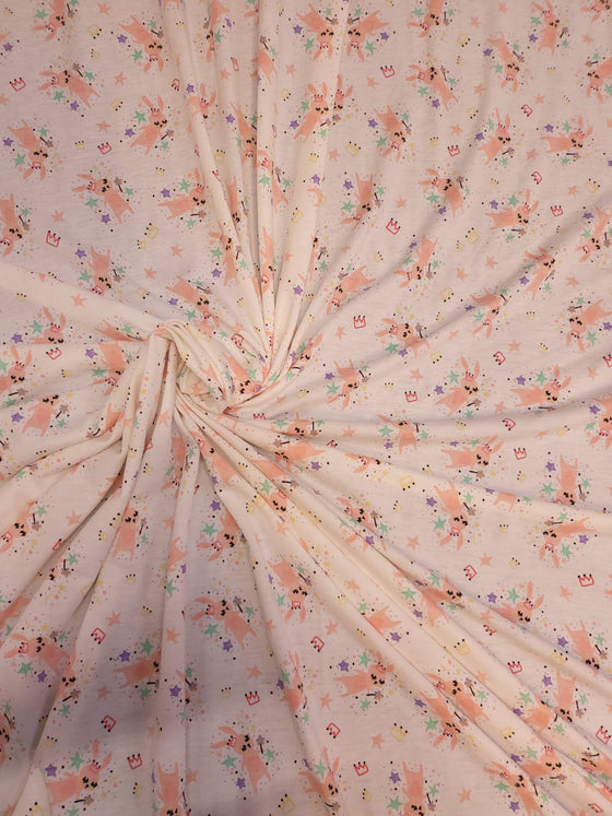 White Magic Bunny Viscose Jersey