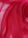 Bright Red Crystal Organza