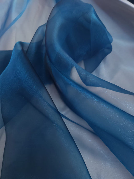 Sapphire Blue Crystal Organza