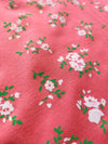 Coral Pink Floral Viscose Jersey