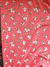 Coral Pink Floral Viscose Jersey