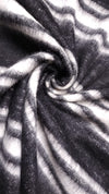 Black/White Stripe Recycled Mohair Wool