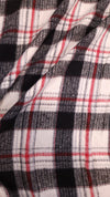 Black/White/Red Tartan Italian Wool Mix