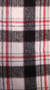 Black/White/Red Tartan Italian Wool Mix