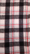 Black/White/Red Tartan Italian Wool Mix