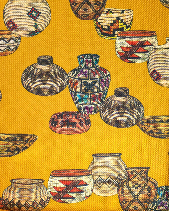 Mustard Pots & Baskets Poly Jersey