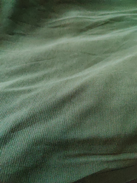 Deep Sage Green Poly Crepe