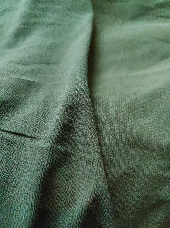 Deep Sage Green Poly Crepe