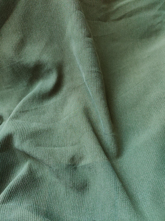 Deep Sage Green Poly Crepe