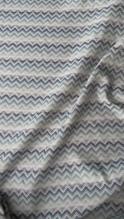 Turquoise Lazio Natural Polyester Furnishing