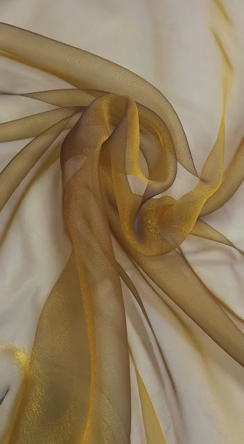 Dark Gold Crystal Organza