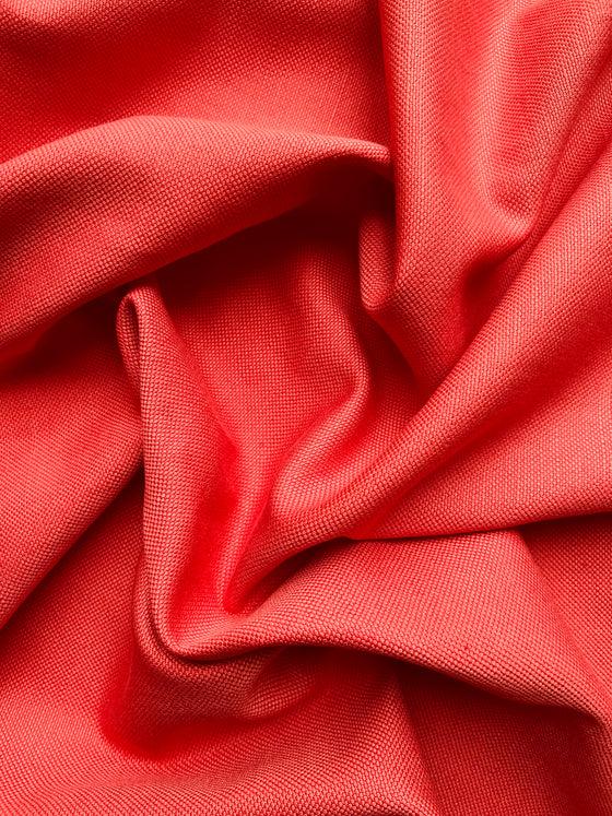 Orangey Red Heavy Coating Cotton Linen
